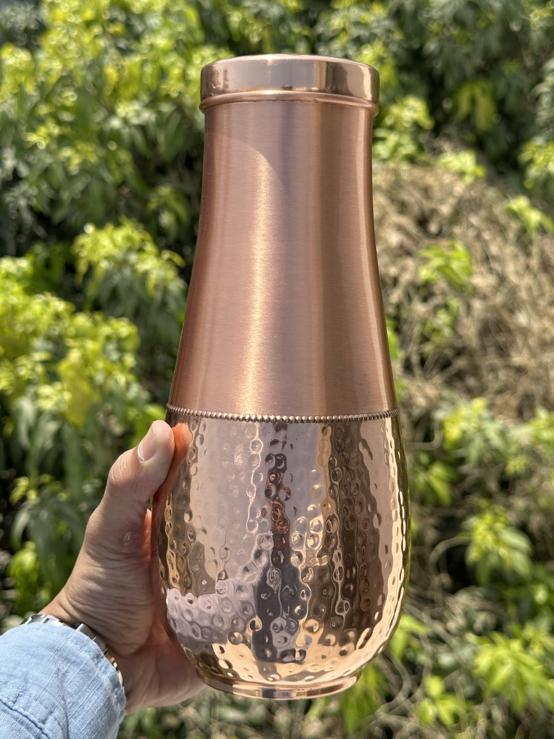 Hammered Water Bottle – Pure Copper