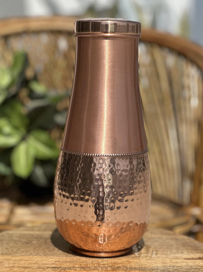 Hammered Water Bottle – Pure Copper
